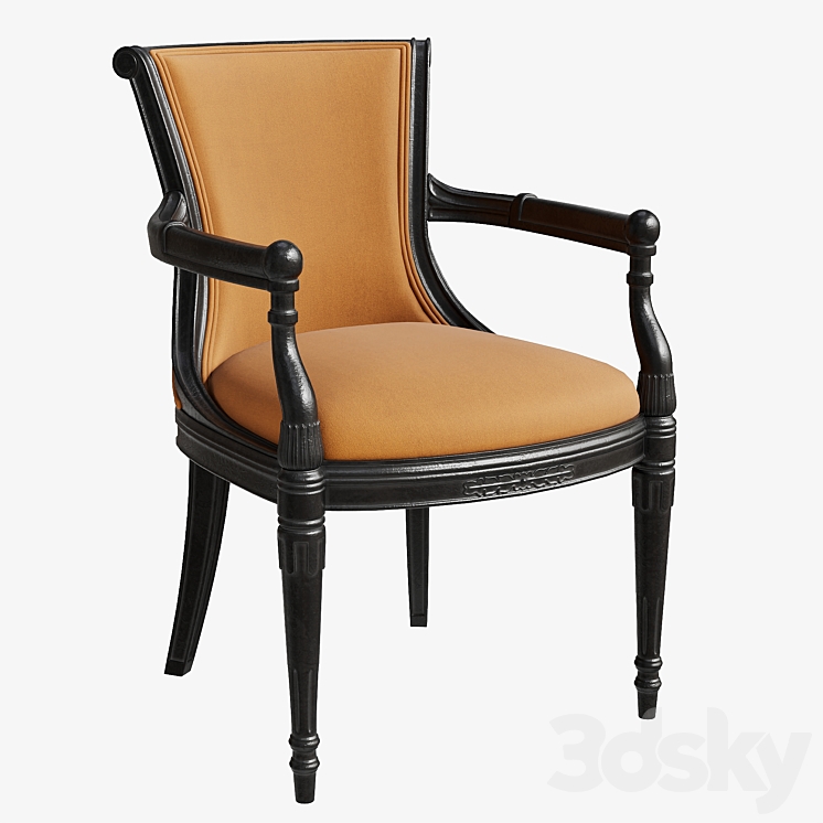 Avignon Upholstered armchair 3D Model