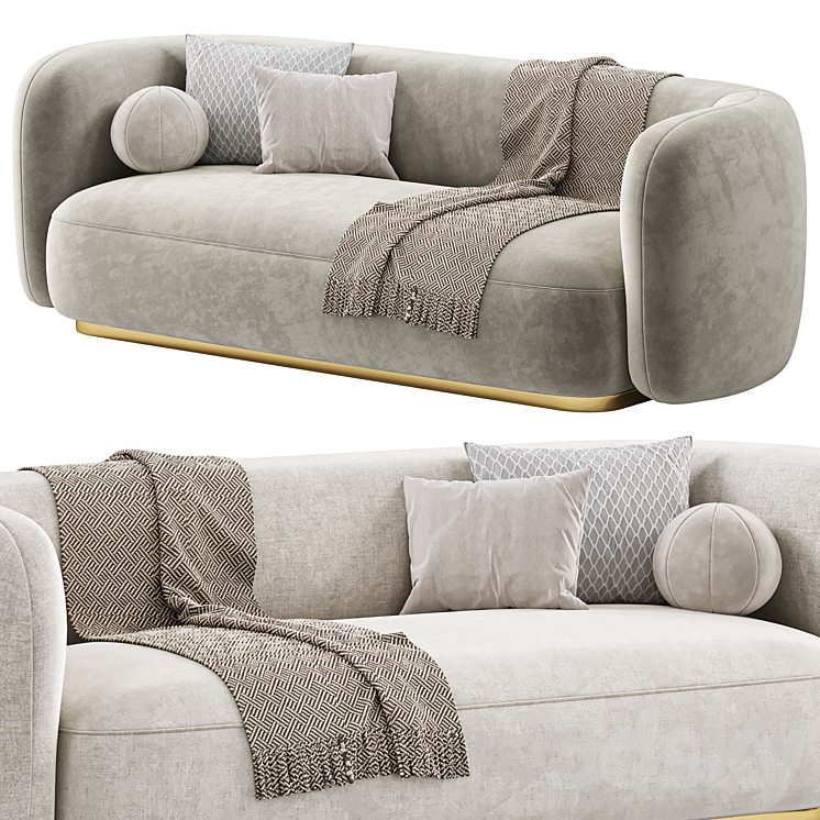 Sofa roxy by eichholtz 3DS Max Model - thumbnail 2