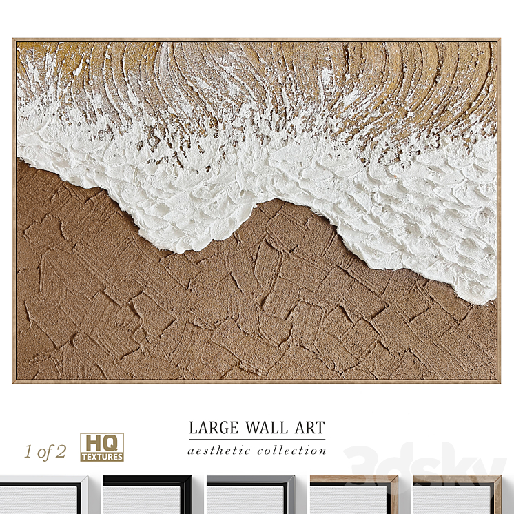 Large Panoramic Relief Plaster Wall Art C-837 3DS Max Model - thumbnail 1
