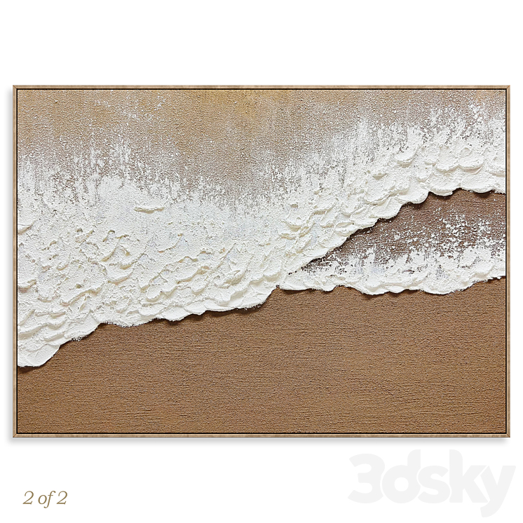 Large Panoramic Relief Plaster Wall Art C-837 3DS Max Model - thumbnail 2