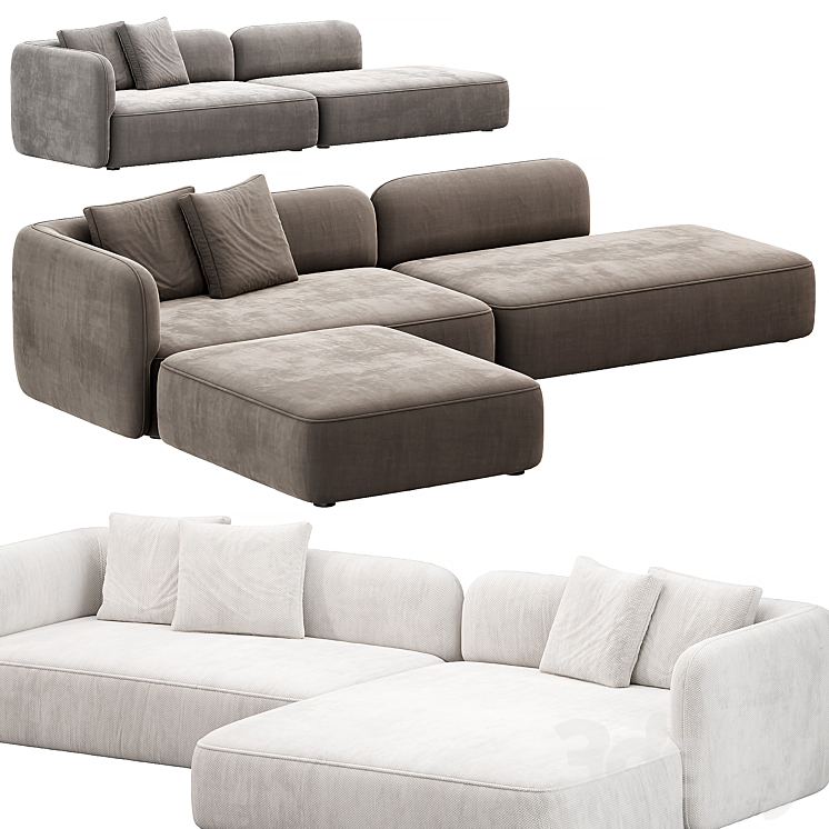 Cozy Sofa Designed by Francesco Rota sofas 3DS Max - thumbnail 2