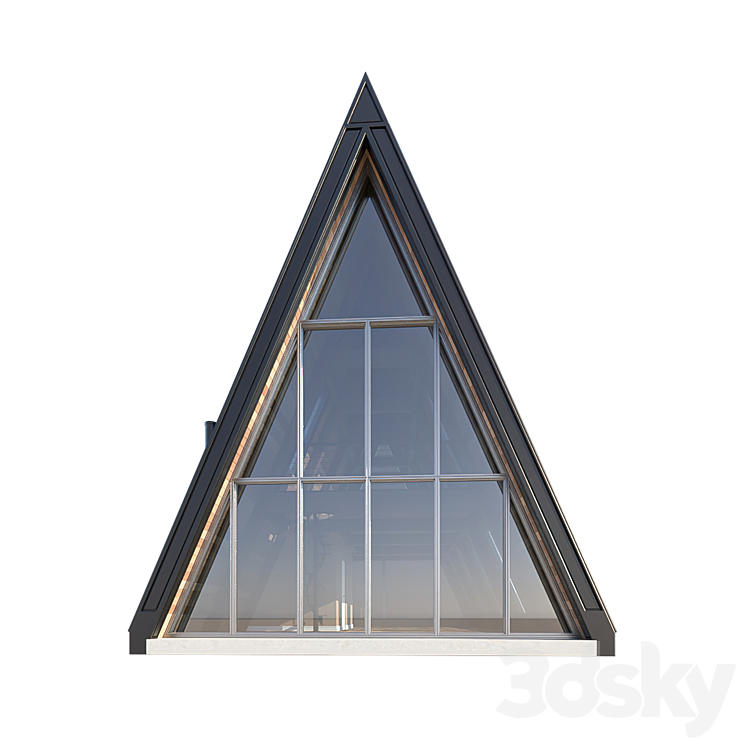 A-Frame Forest House 3D Model