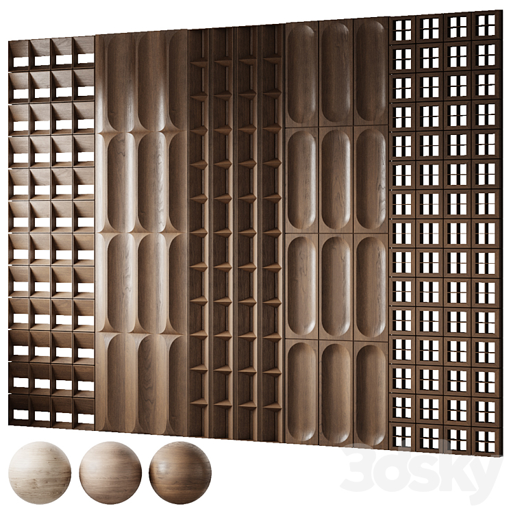 Wood panels 3 3D Model