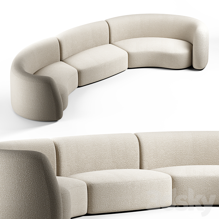 Kookudesign – OZE Modular Sofa #2 by Christophe Delcourt 3D Model