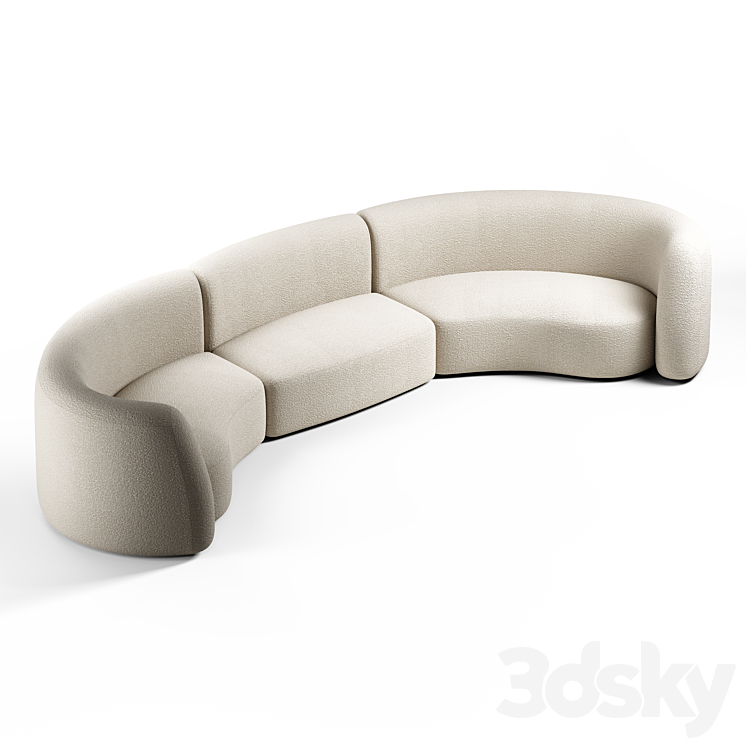 Kookudesign – OZE Modular Sofa #2 by Christophe Delcourt 3DS Max Model - thumbnail 2