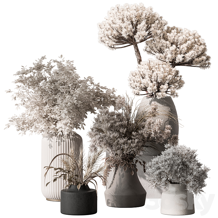 Bouquet – Dried Plant Set 105 3D Model