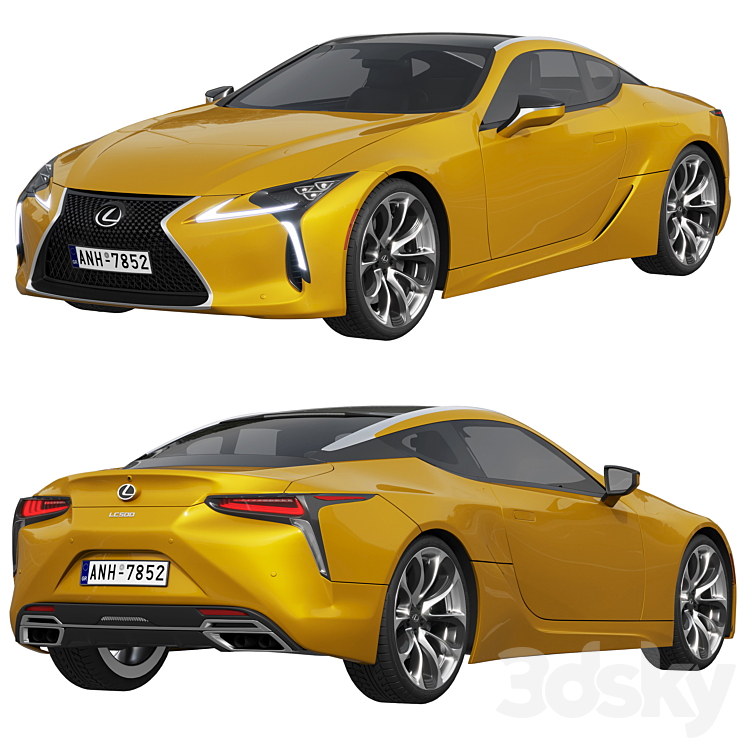 Lexus LC 500 2023 3DS Max - thumbnail 2