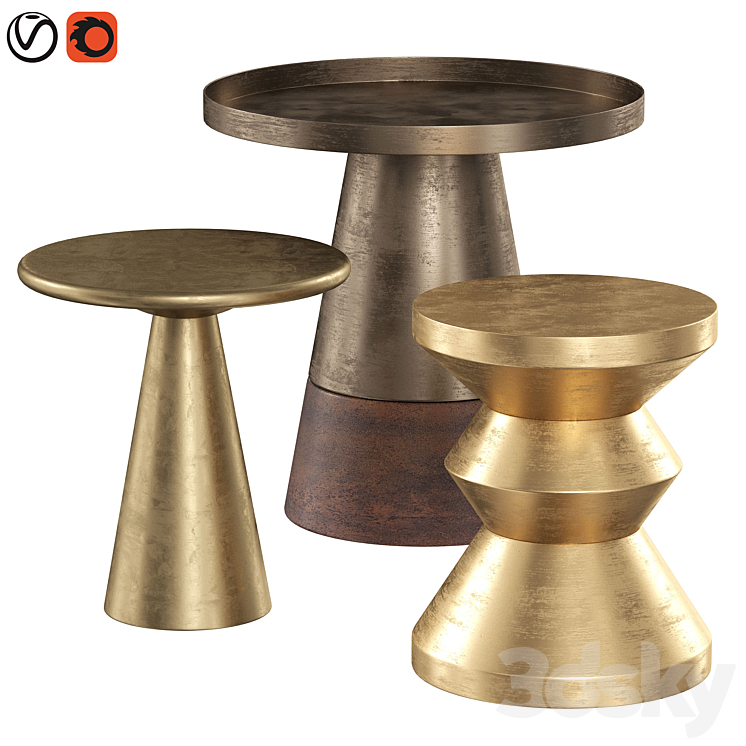 Topper Occasional Table 3DS Max Model - thumbnail 1