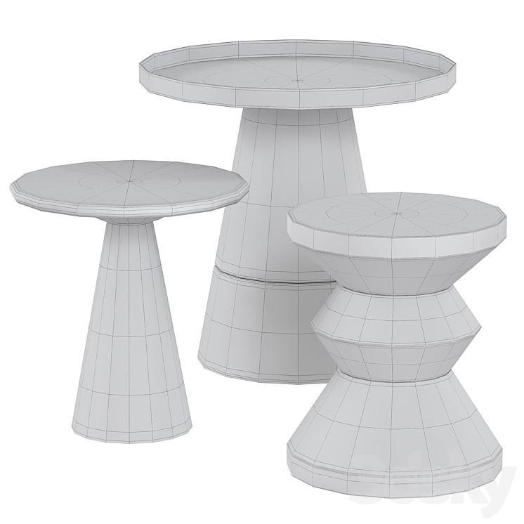 Topper Occasional Table 3DS Max Model - thumbnail 2