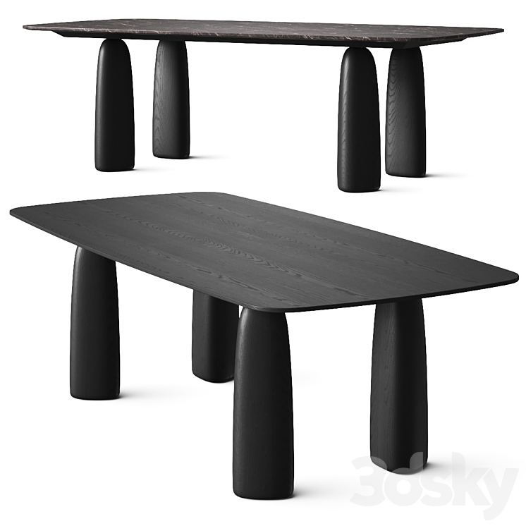 Poliform Monolith Dining Table 3DS Max - thumbnail 2