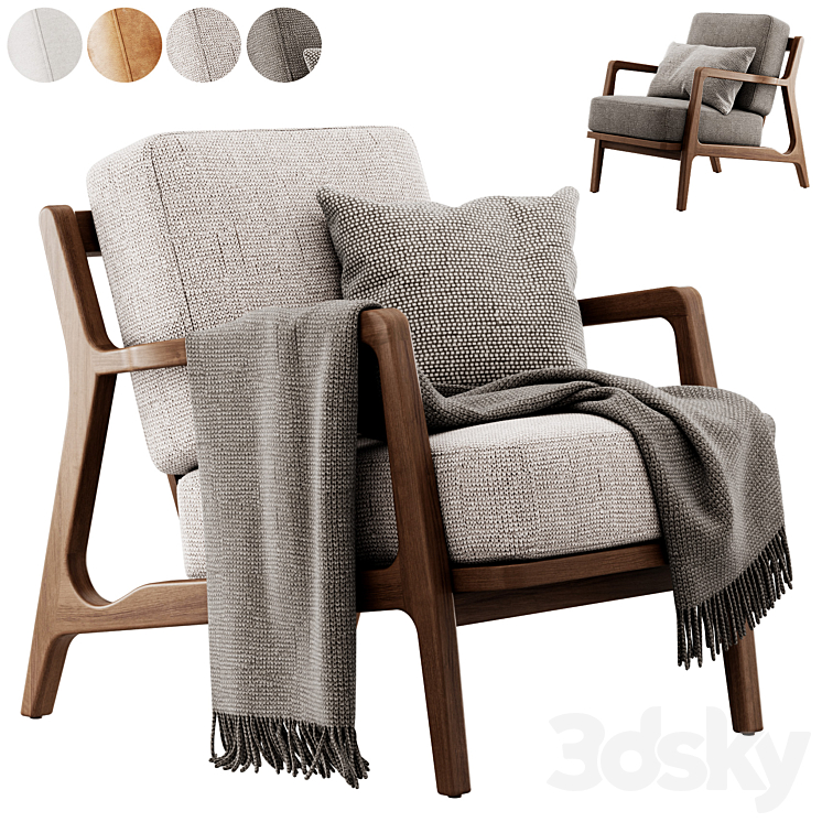 Verity Lounge Chair by Poly and Bark 3D Model