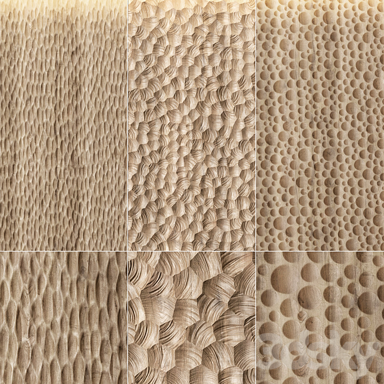 Curved wood materials 3DS Max