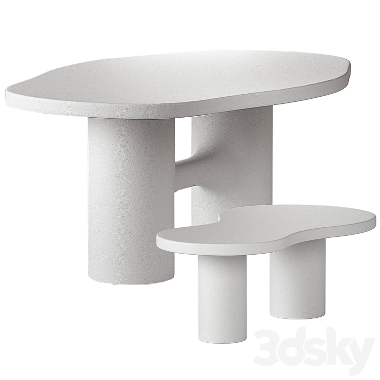 Isobel dining table and coffee table by Urban outfitters Table 3D model