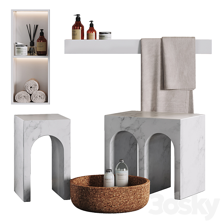 Decorative bathroom set Antonio Lupi Design 3D Model