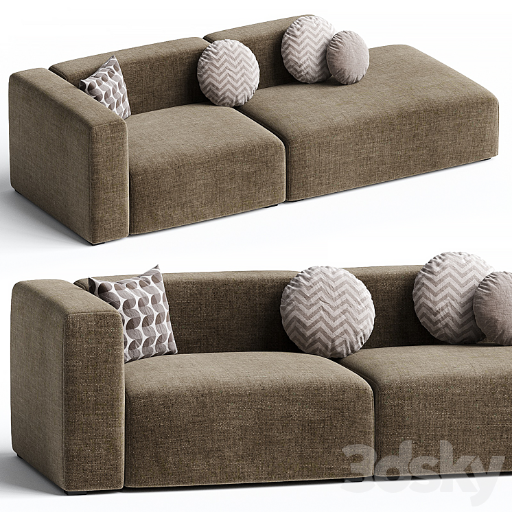 MAGS 25 SEATER COMBINATION 2 sofa By Hay 3DS Max Model - thumbnail 2