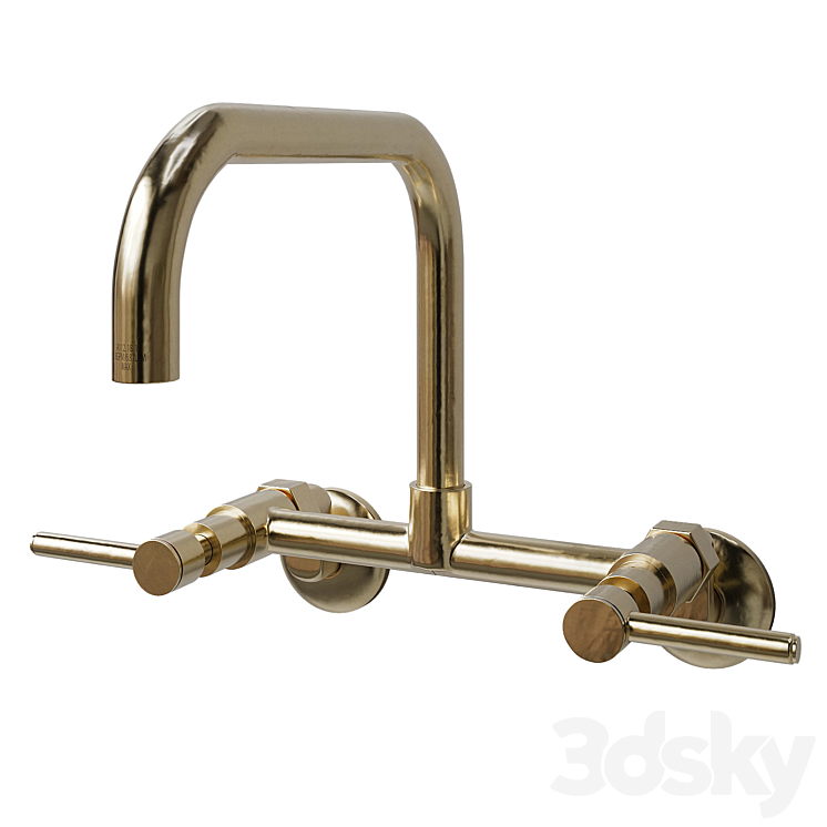 CONCORD TWO-HANDLE 2-HOLE WALL MOUNT KITCHEN FAUCET(KS813SB) 3DS Max