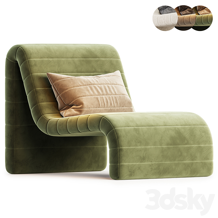 Zurich Occasional Chair 3DS Max Model - thumbnail 1