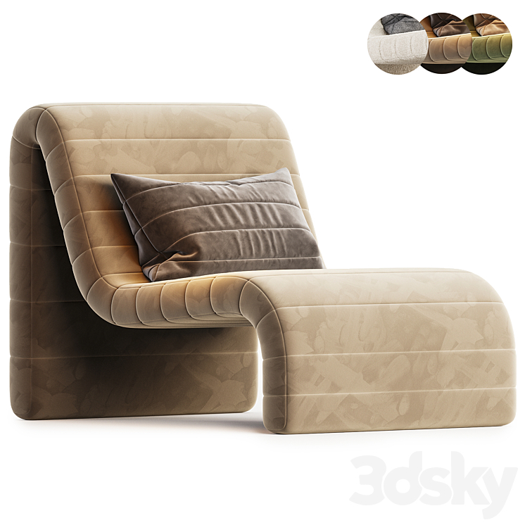 Zurich Occasional Chair 3DS Max Model - thumbnail 2