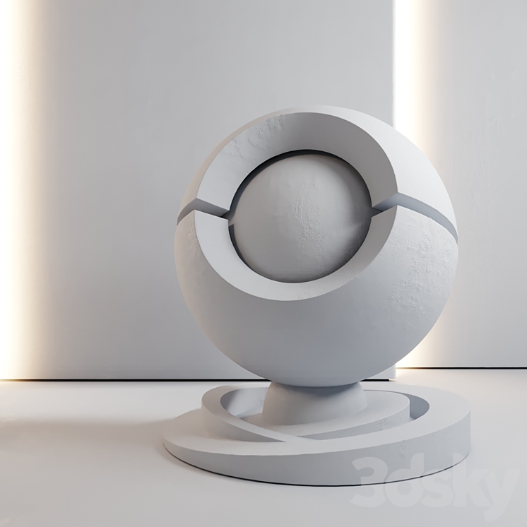 Decorative plaster_09 3D Model Free