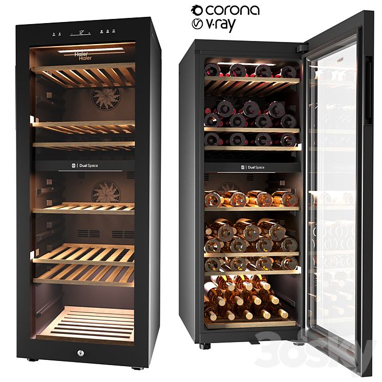 Wine cabinet (refrigerator) Haier FWC77GDAU1 3DS Max Model - thumbnail 1