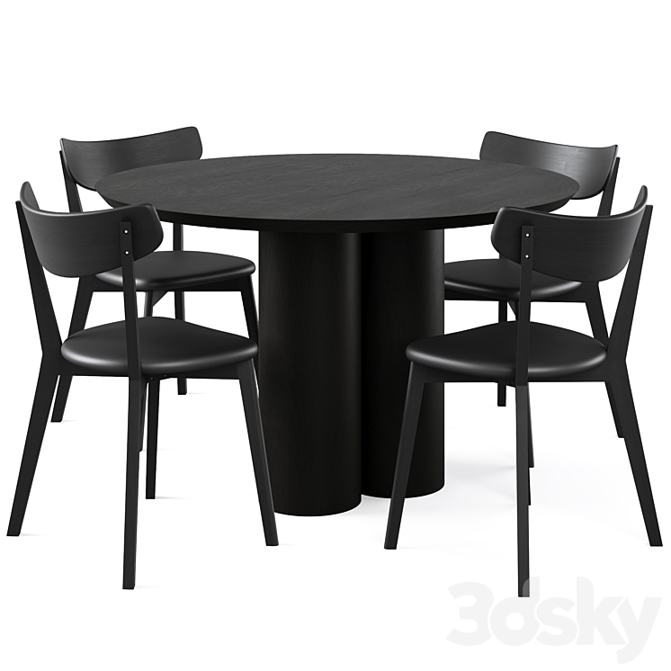 Dining Table SOLFORD and chair AMI 3D Model