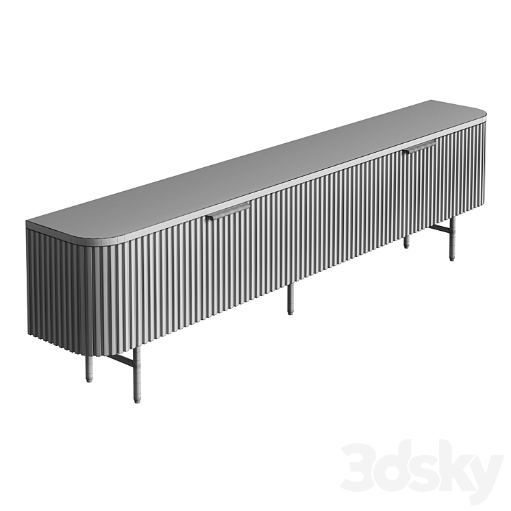 Finnley Low Media Console 3D Model