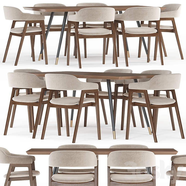 Article Savis Dining Chair2 3DS Max Model - thumbnail 2