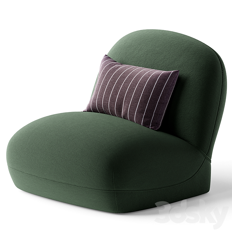 Tangyuan Lounge Chair 3DS Max - thumbnail 2