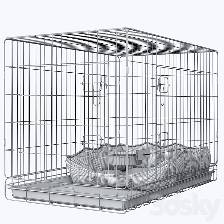 Dog cage 3DS Max Model - thumbnail 2