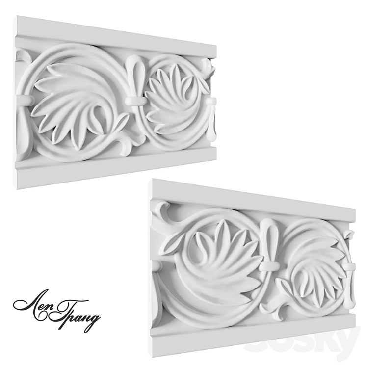 Friezes No. 29, 30 - Decorative plaster - 3D model