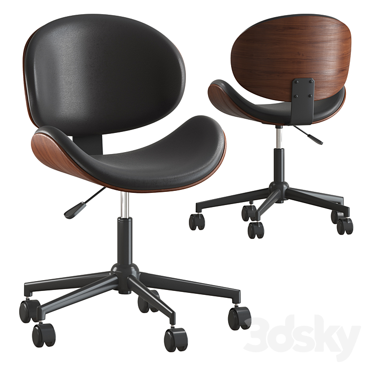 Reno office chair by THE HOME DECO FACTORY 3DS Max Model - thumbnail 1