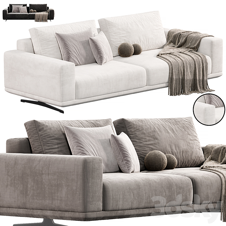 Zillis Sofa by skdesign sofas 3DS Max Model - thumbnail 1