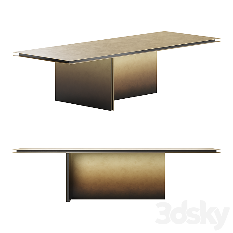 Folio dining table by De Castelli 3D Model