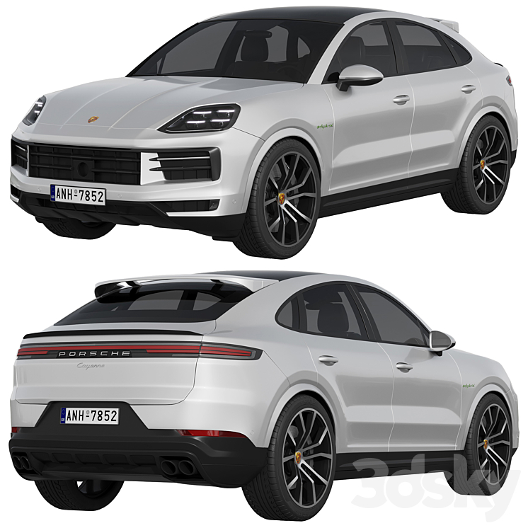 Porsche Cayenne E-Hybrid Coupé 2024 3D Model