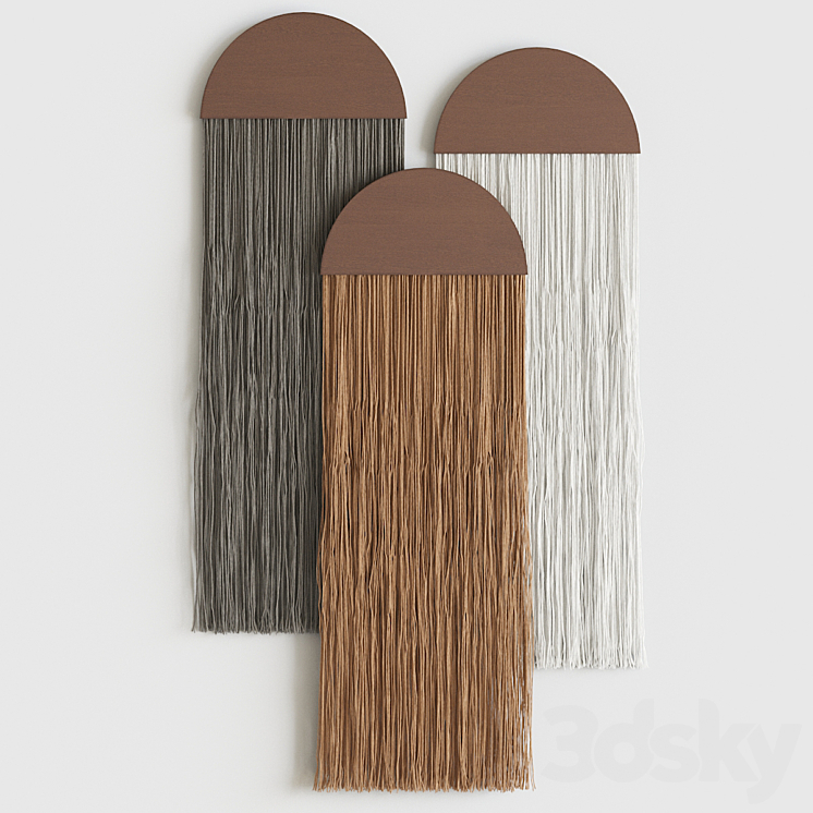 Boho-style macrame panels from VitaBohemeArtStudio 3D Model Free