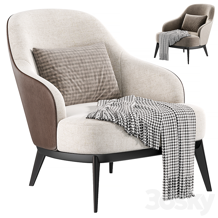 Dena Lounge Chair Armchair by idworkspace 3D Model