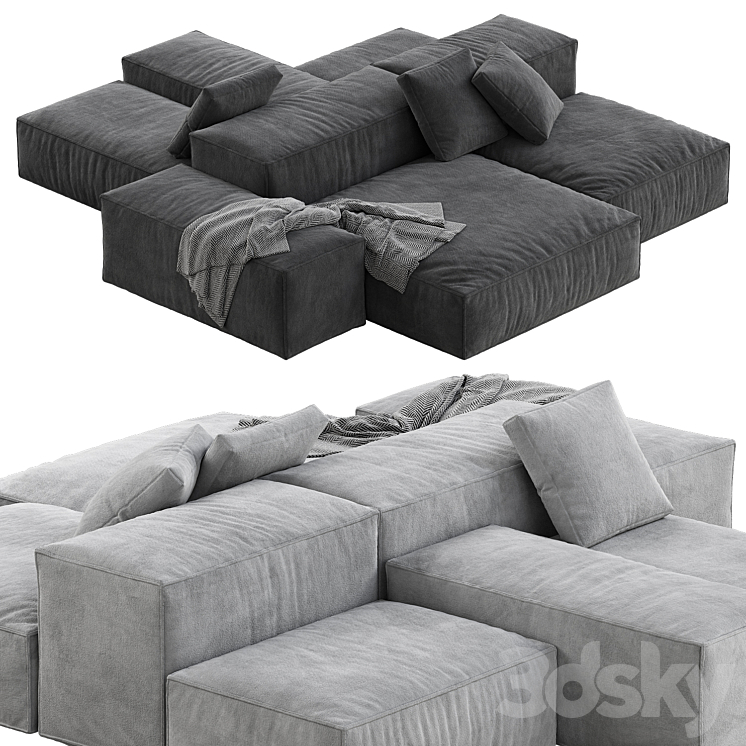 Living Divani Extrasoft Sofa 3D Model