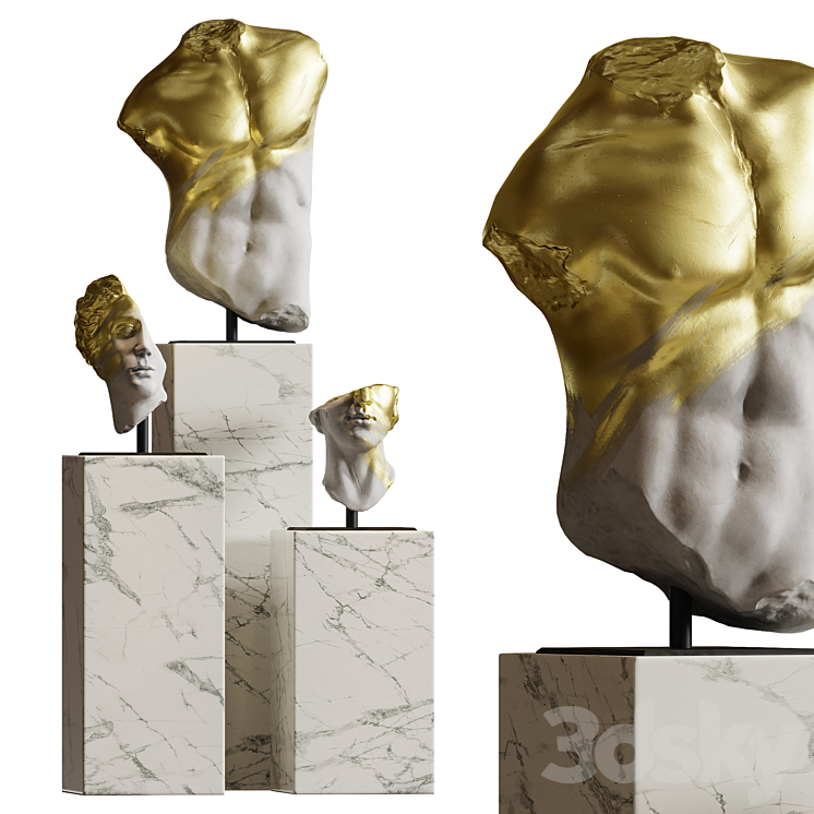 Composition of sculptures 3DS Max Model - thumbnail 1