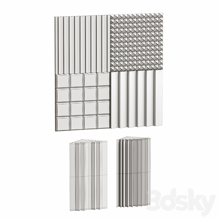 Acoustic panels 3D Model Free