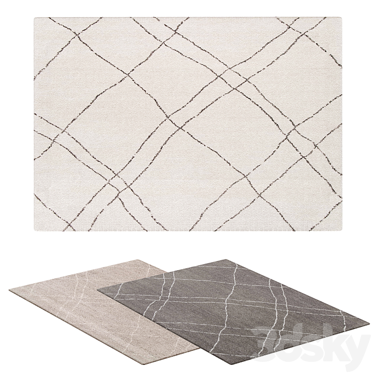 Atlas carpet set by OVIALA Carpets 3D model