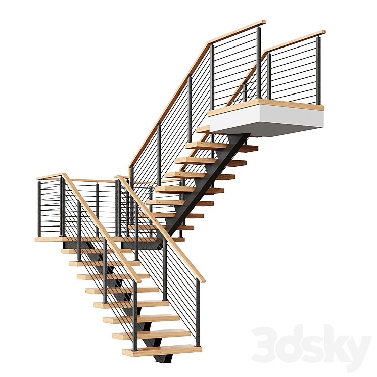 Stair 6 3DS Max Model - thumbnail 1
