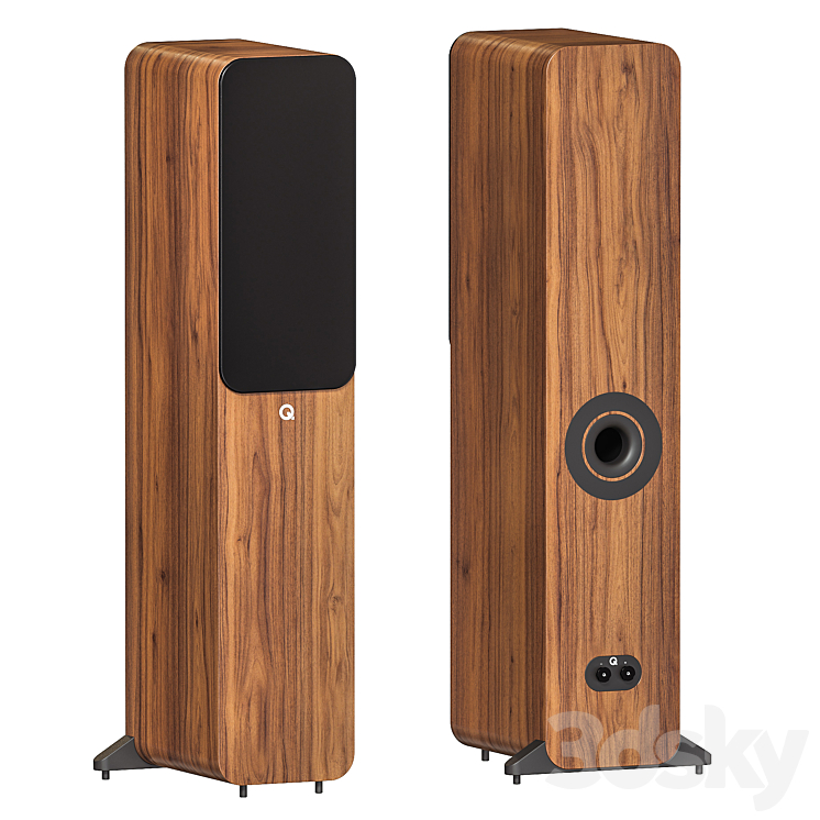 3050i Walnut Floorstanding Speakers 3D Model