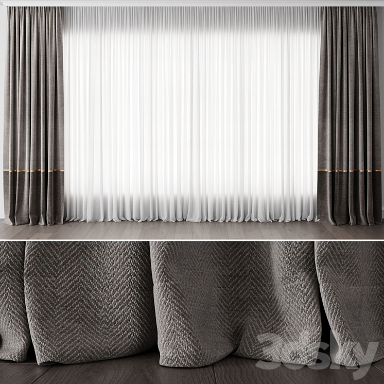 Curtain for Interior 088 3DS Max Model - thumbnail 2