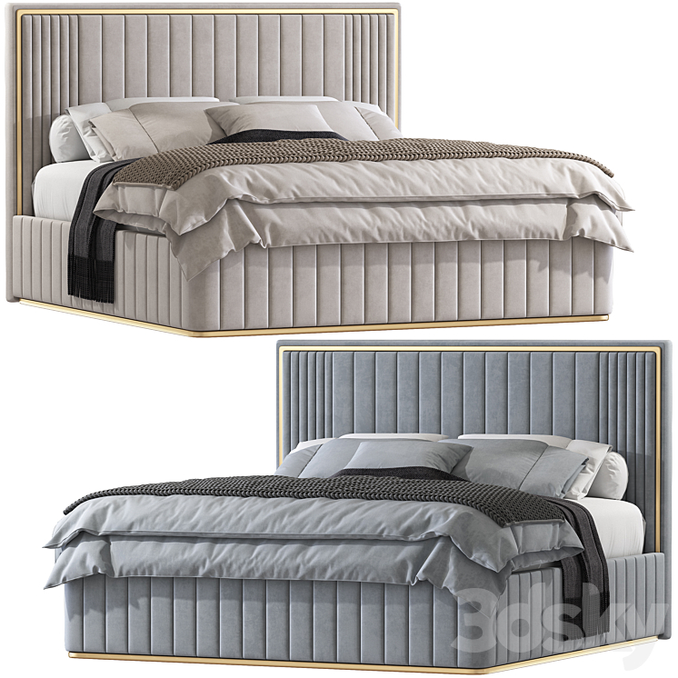 Double bed 160. 3D Model