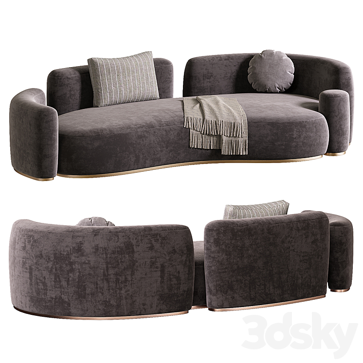 DAYBED BABA sofa 3DS Max Model - thumbnail 2