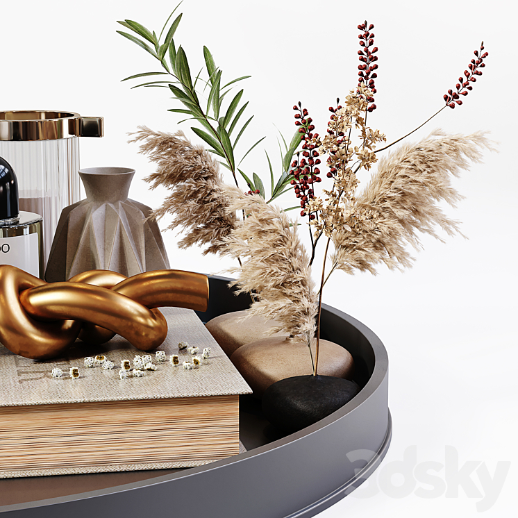 Decorative Set 177 3D Model Free