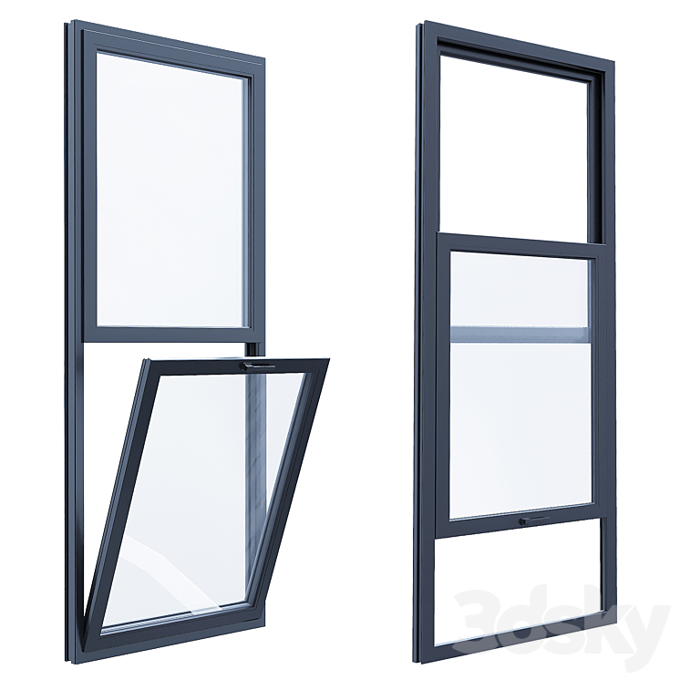 Modern windows modern windows 4 3D Model Free