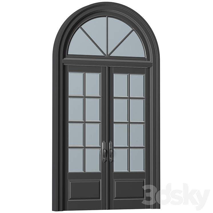 Arc Classic Entrance Doors.Entrance to the house.Front Door.Arched Opening Window.Outdoor Entrance classic door.External Doors. Exterior Door.Street Doors 3DS Max Model - thumbnail 2