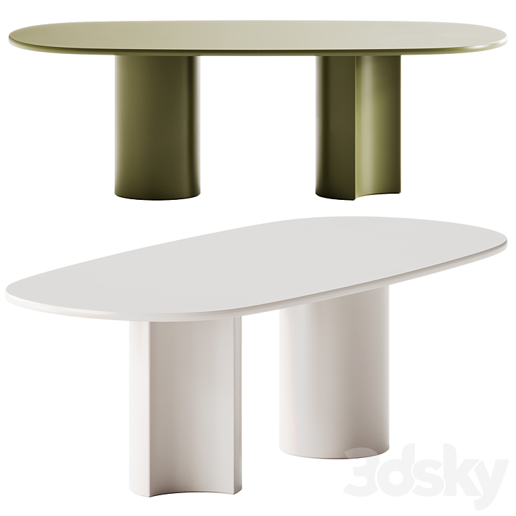 Zanotta BOL Oval table 3D Model