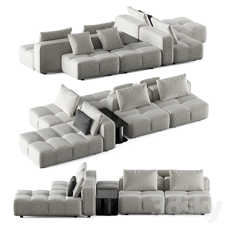 Modular sofa Bonamour Bonaldo 3DS Max Model - thumbnail 1